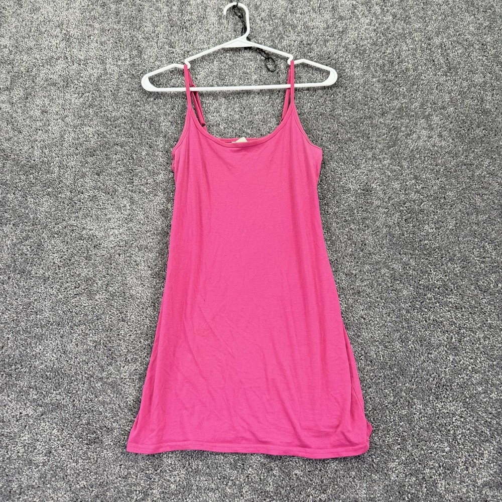 Derek Heart Dress Juniors Small Pink Slip Scoop Neck Strappy Stretch Casual